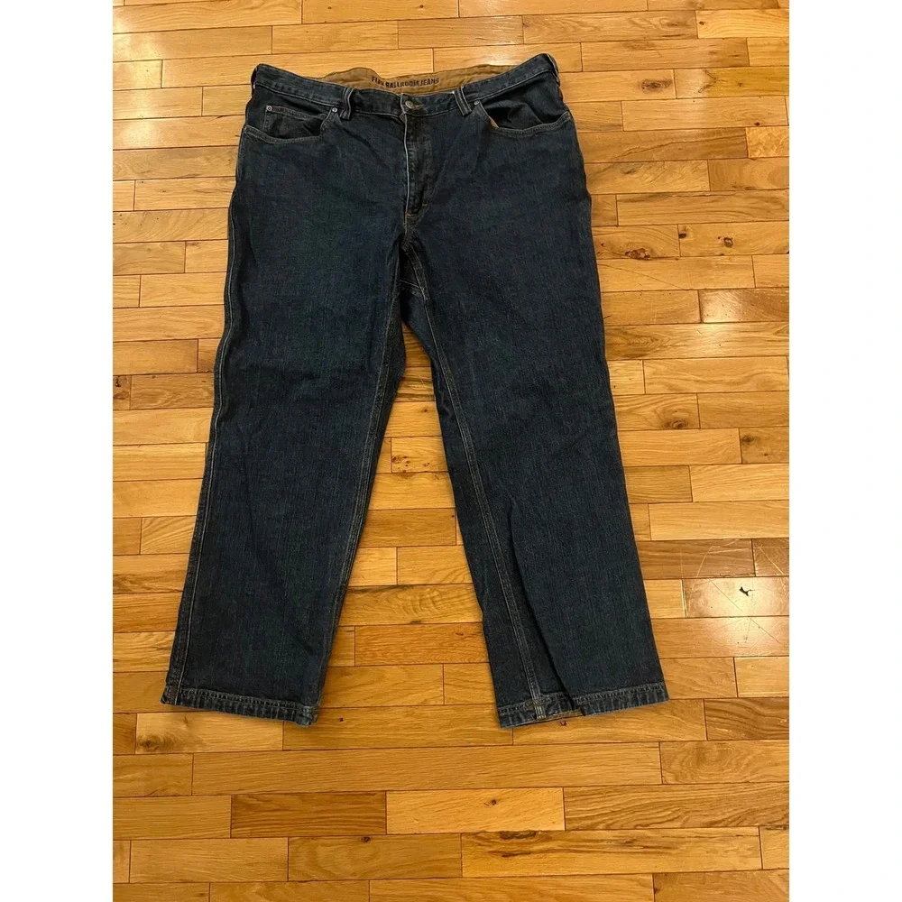 Duluth Trading‎ Co Flex Ballroom Jeans Mens 42x30 Dark Wash Straight Leg Denim